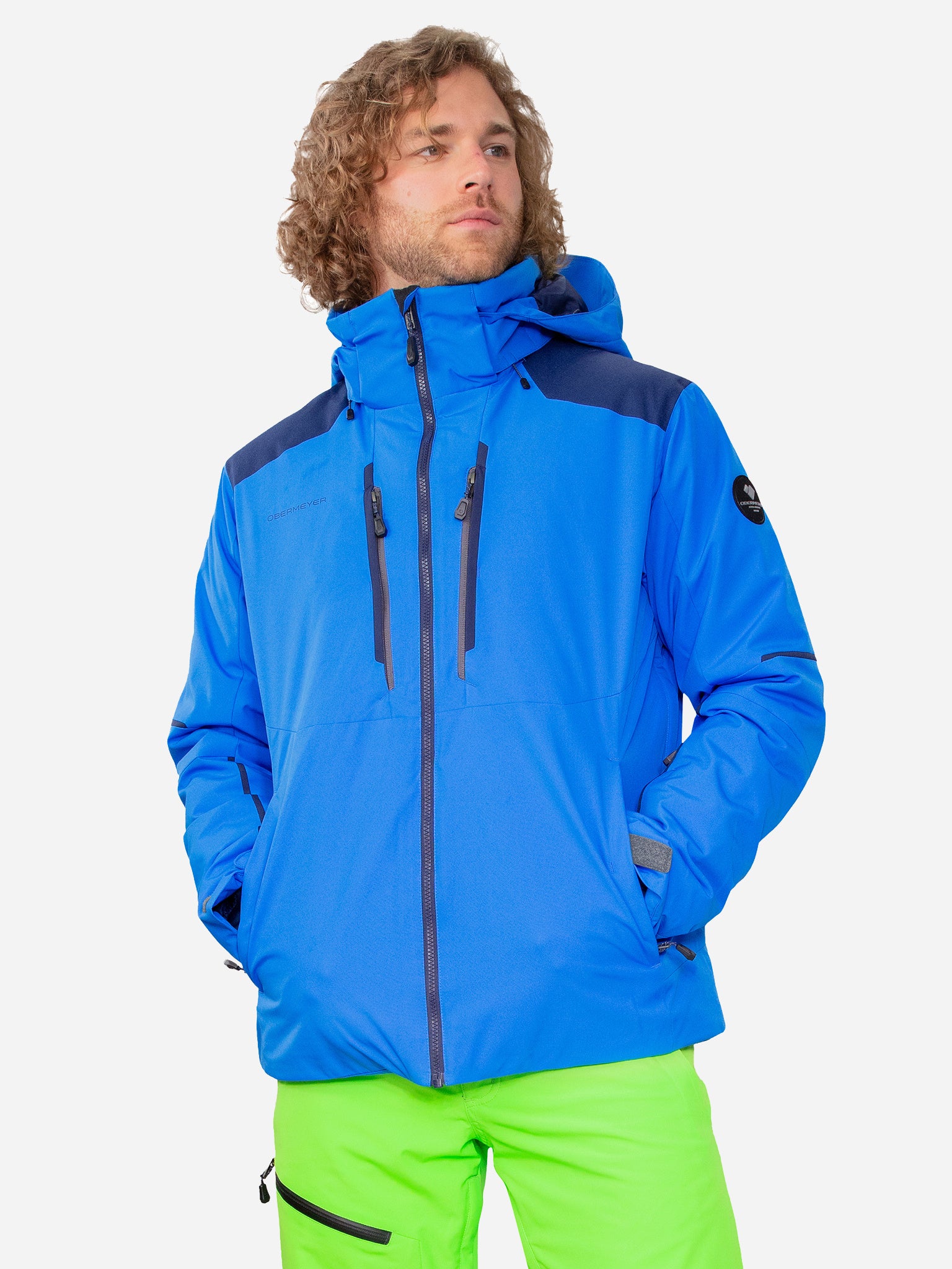 Veste de ski pour femme ECOON ECOActive hybride isolante à capuche Bleu