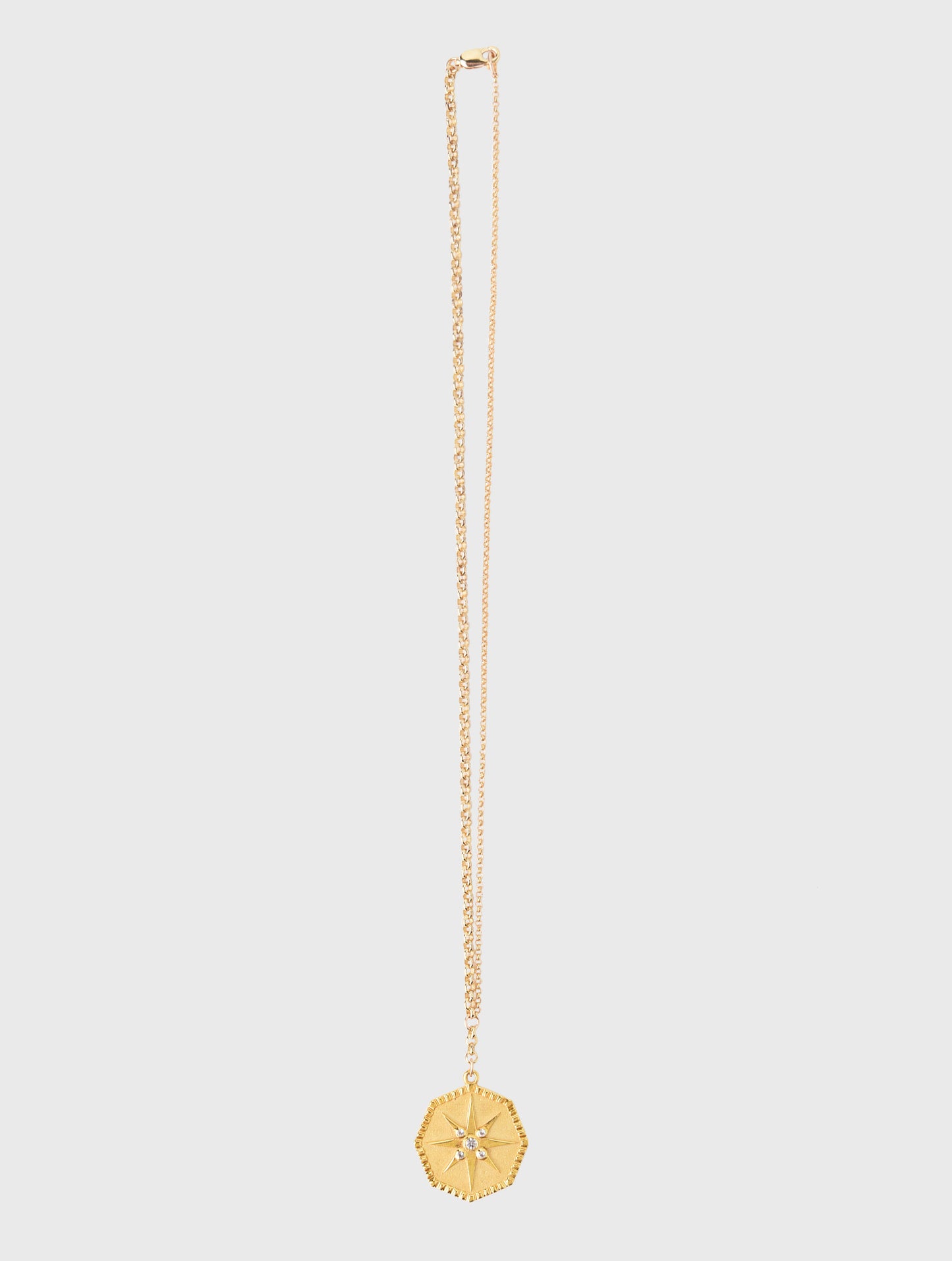 Annie O'Grady Designs Multi-Gauge Rolo Chain With Star Medallion Necklace