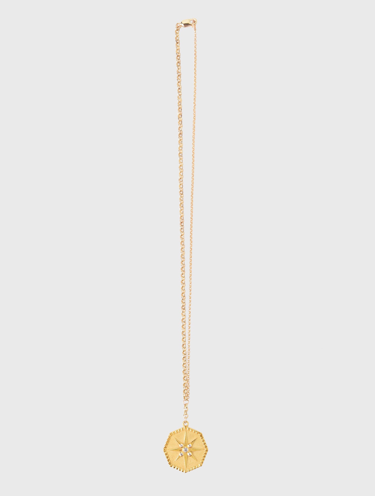Annie O'Grady Designs Multi-Gauge Rolo Chain With Star Medallion Necklace - Saint Bernard