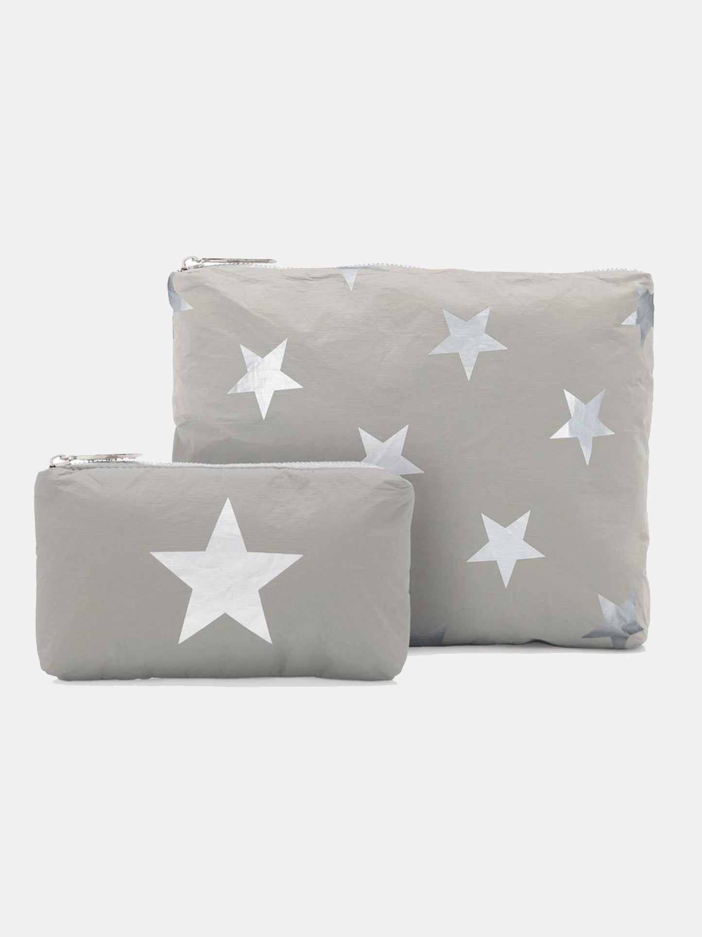 HiLoveTravel Two Piece Set Gray With Myriad Silver Stars Packs