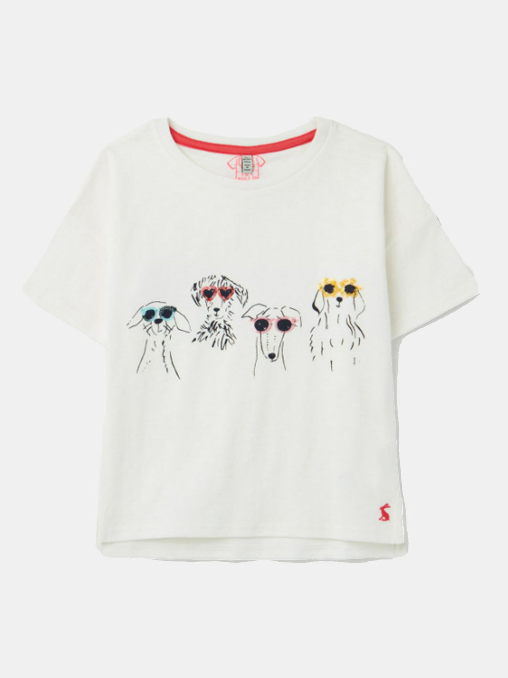 Little Joules Girls' 1-12 Drop Shoulder Dogs Top - Saint Bernard