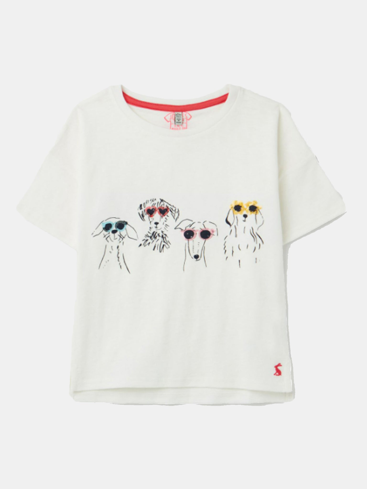 Little Joules Girls' 1-12 Drop Shoulder Dogs Top - Saint Bernard