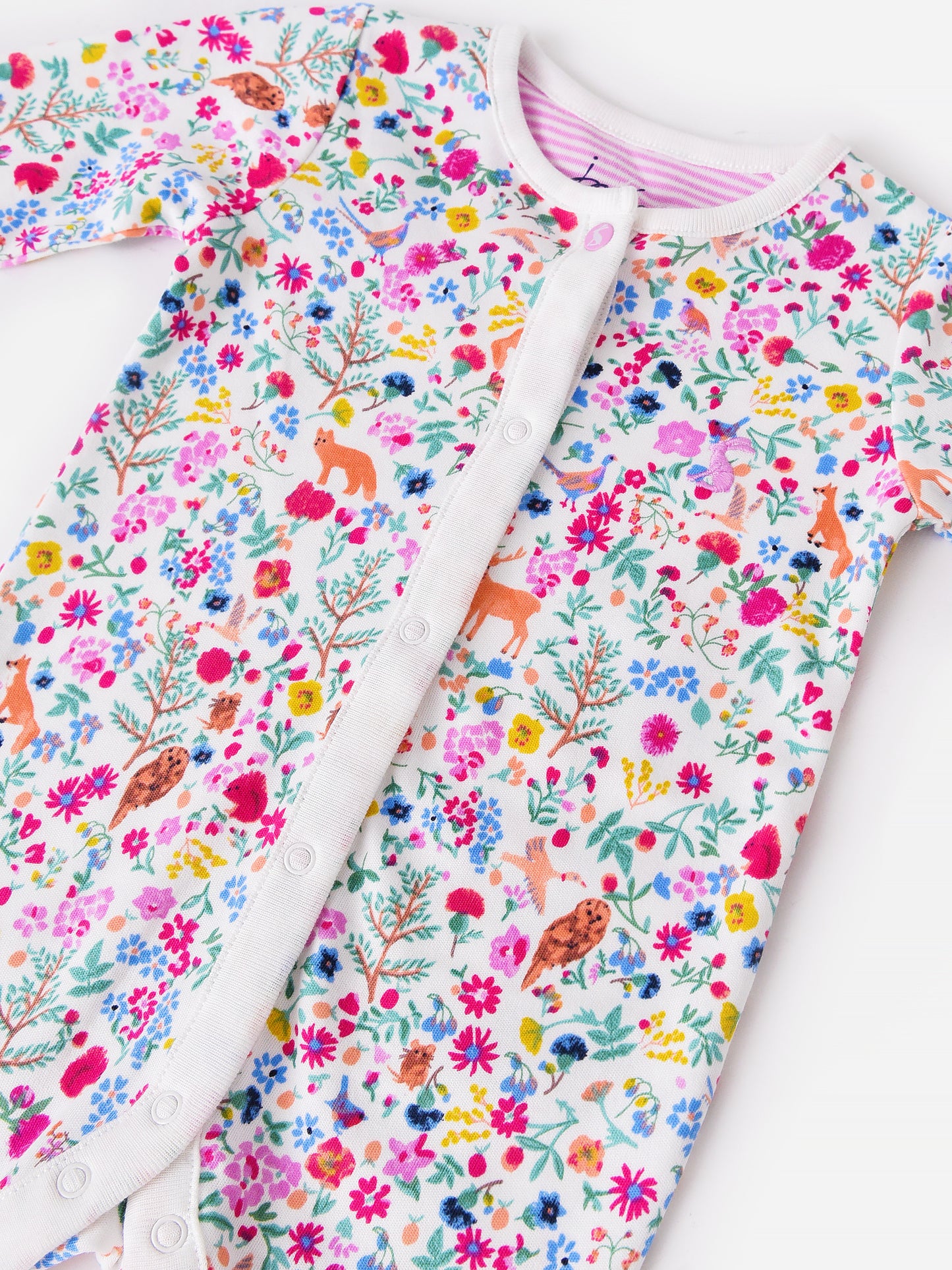 Floral Print Joules Onesie Girl Hooded Joules Pramsuit Joules