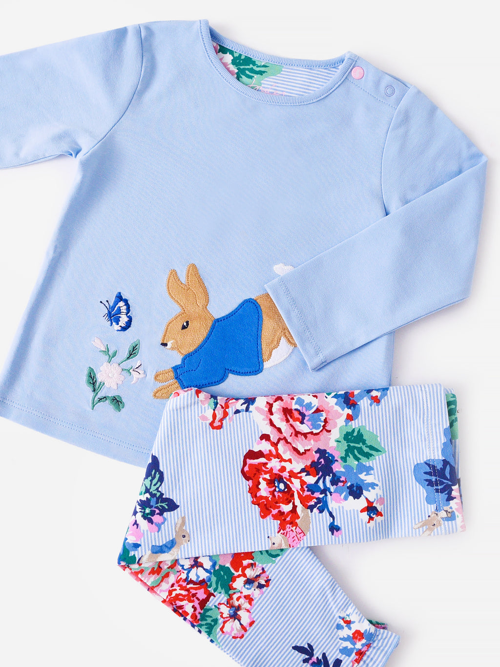 Joules Baby Girls' Peter Rabbit Poppy Pajama Set - Saint Bernard
