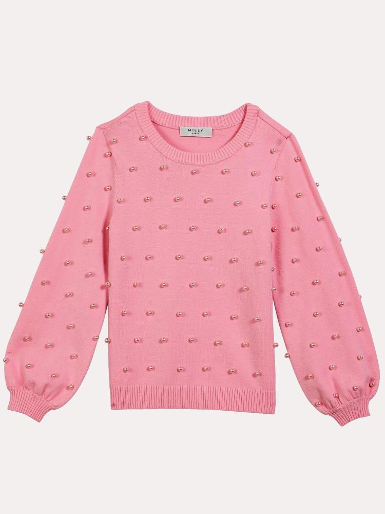 Milly Minis Pink Pearl Sweater