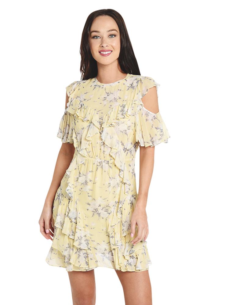 Rebecca Taylor Open Shoulder Lemon Dress - Saint Bernard