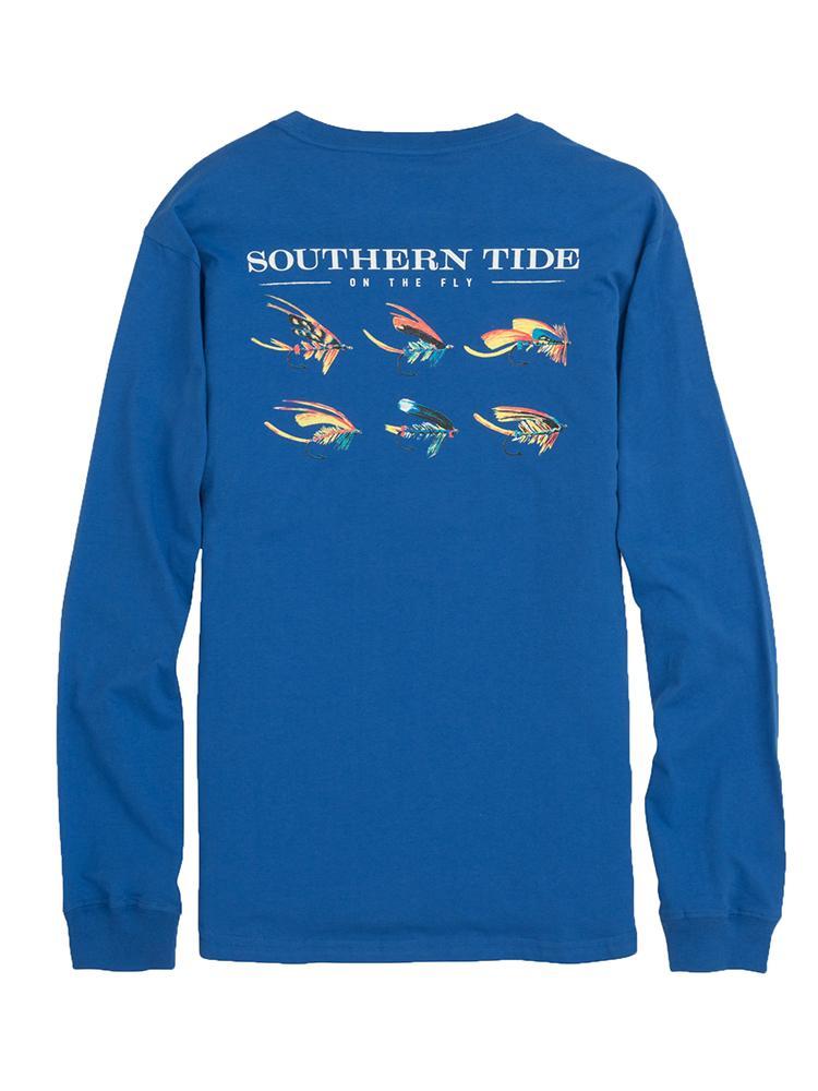 Southern Tide On the Fly Long Sleeve T Shirt - Saint Bernard
