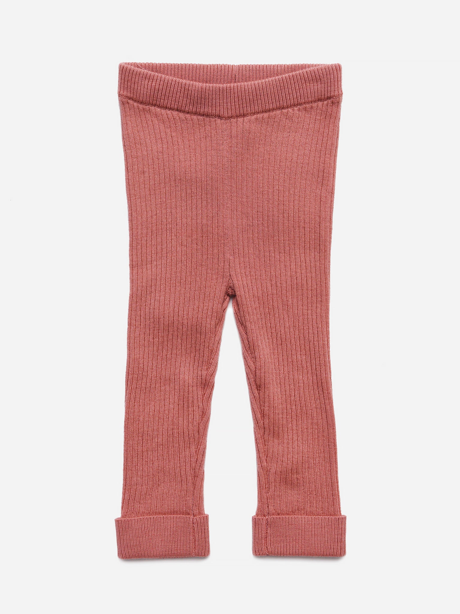 Miles Baby Girls' Merino Ribbed Legging - Saint Bernard