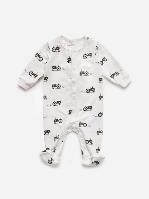 Petit Lem Baby's Vintage Tractor Footed Sleeper