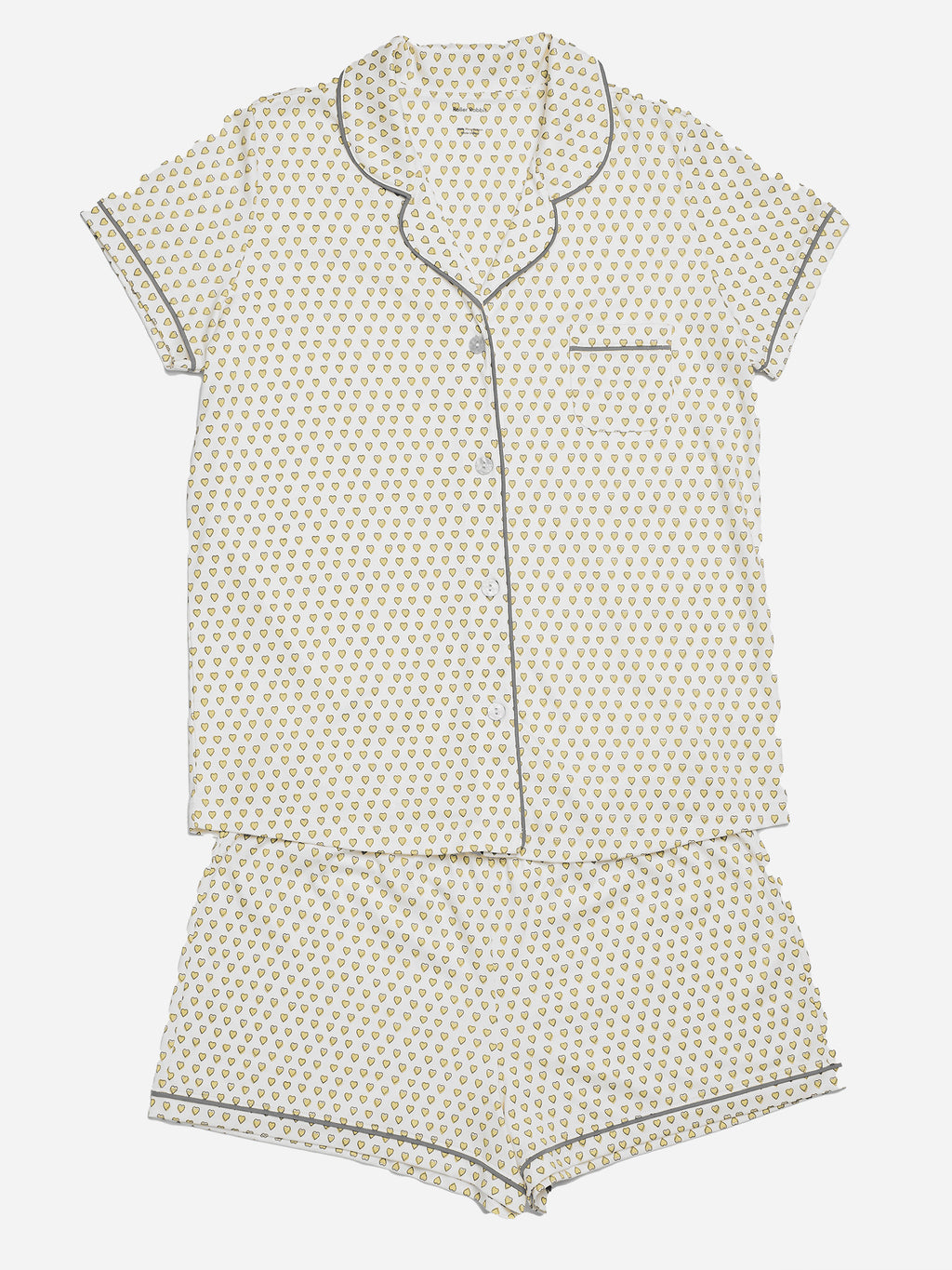 Roller Rabbit Women's Hearts Polo Pajama Set - Saint Bernard