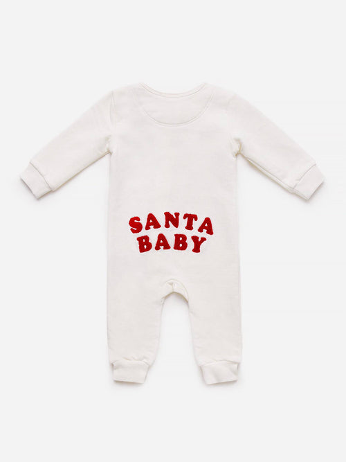 Petit Lem Little Kids' Santa Baby Romper