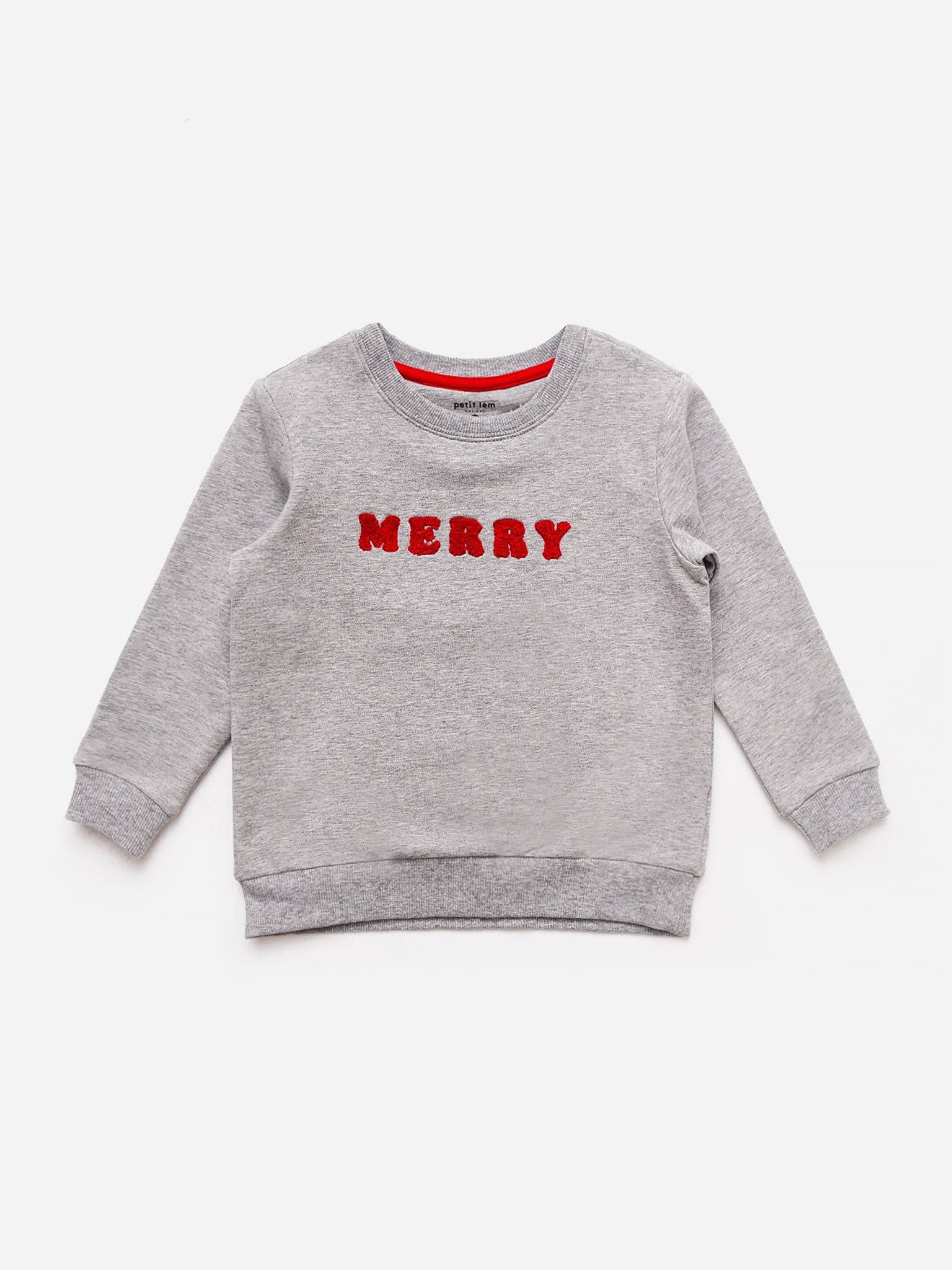 Petit Lem Kids' Merry Sweatshirt - Saint Bernard