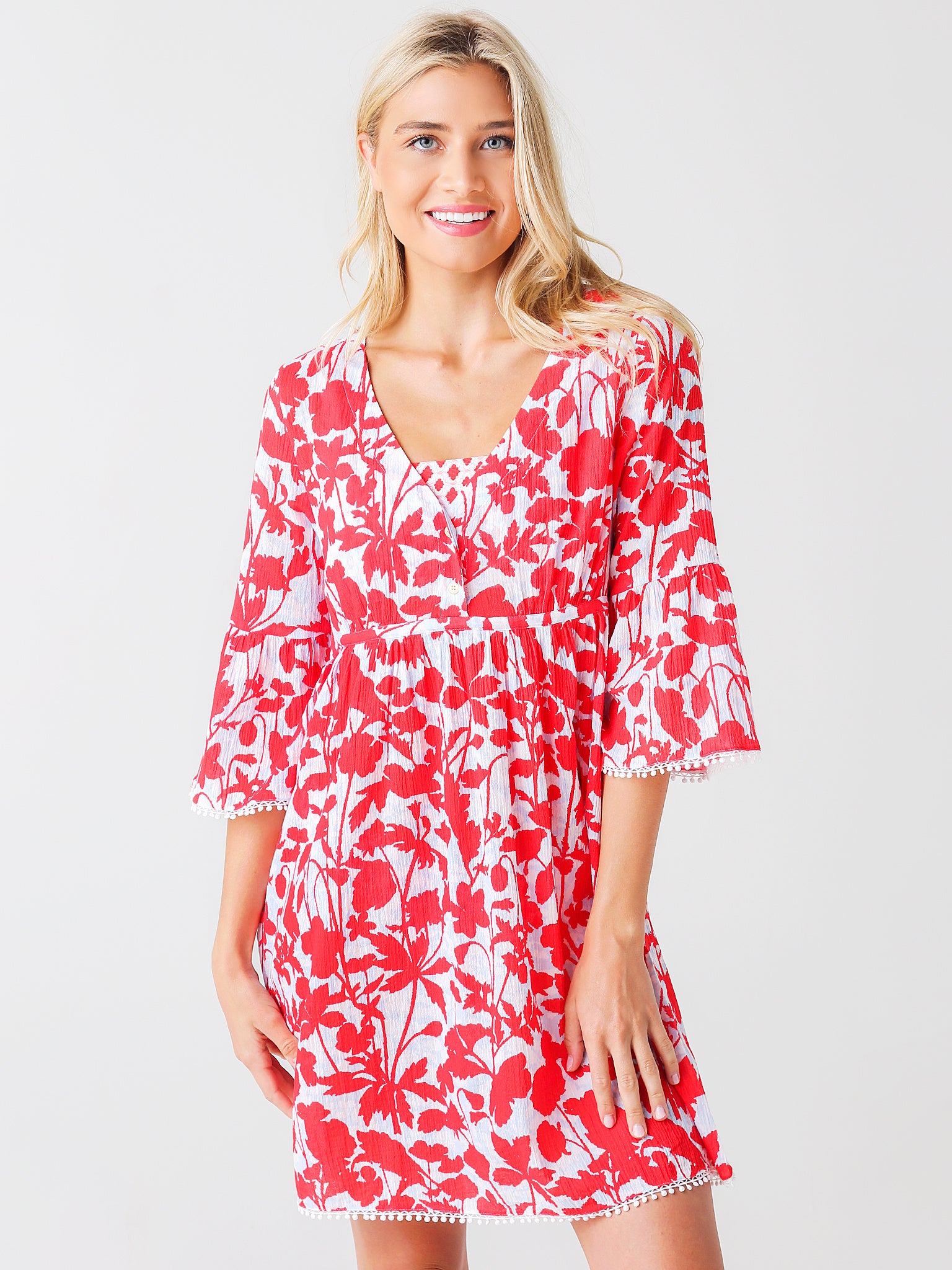 Heidi Klein Women's Sardina Tie-Side Kaftan - Saint Bernard