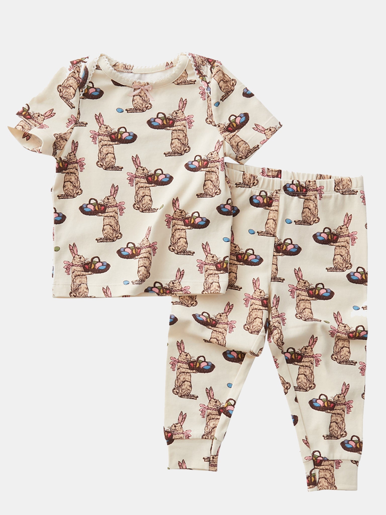 Pink Chicken Baby Rabbit Spring Pajama Set - Saint Bernard