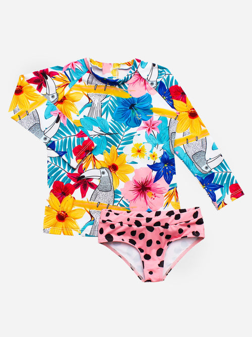 PEPITA&ME Girls' Tulio Rash Guard Swim Set