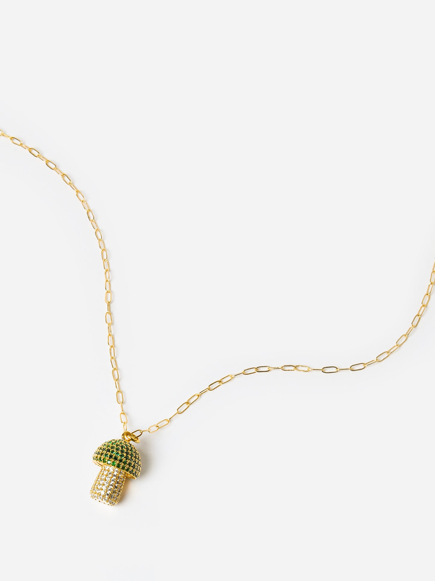 Cloverpost Women's Green Mushroom Necklace
