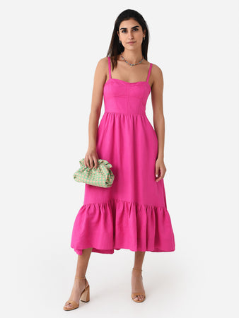 Simkhai Women's Kitzia Linen Bustier Dress – Saint Bernard