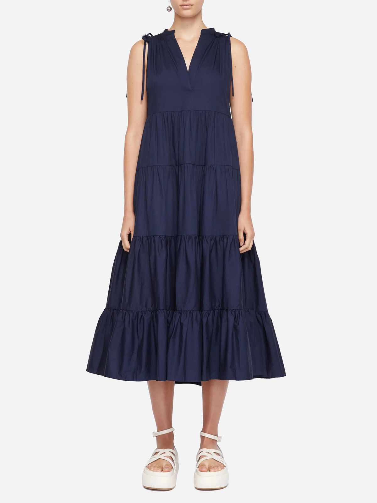 Simkhai Women's Atlanta Tiered Cotton Dress - Saint Bernard