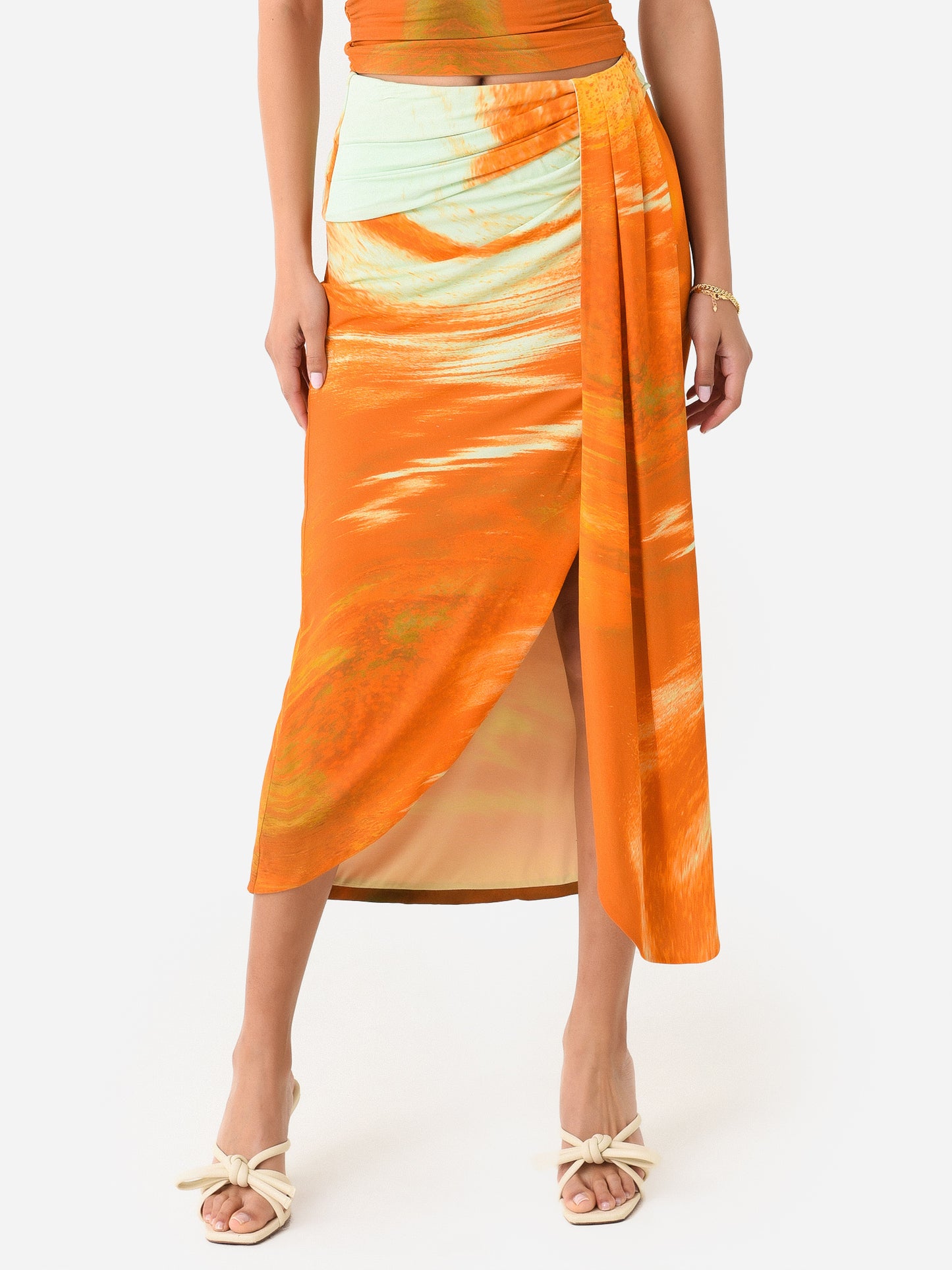 Simkhai Women's Gwena Printed Skirt