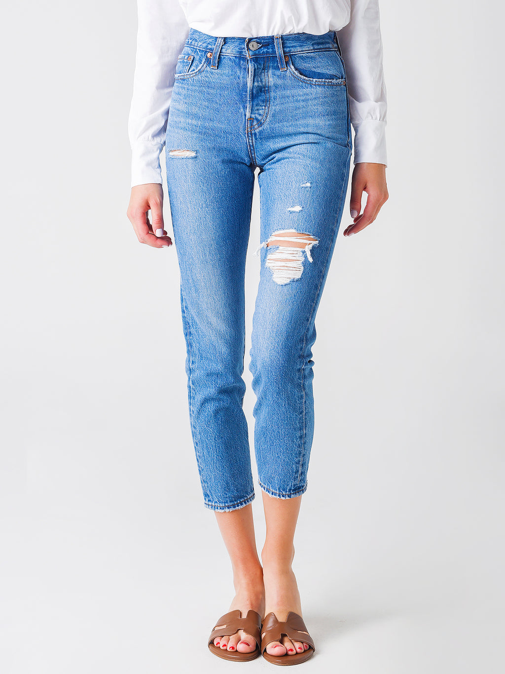 Levi's Premium Wedgie Icon Fit Ankle Straight Jean - Saint Bernard
