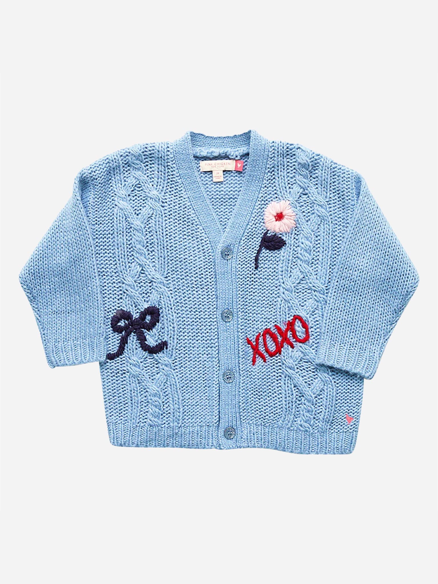 Pink Chicken Girls' Grandpa Sweater - Saint Bernard