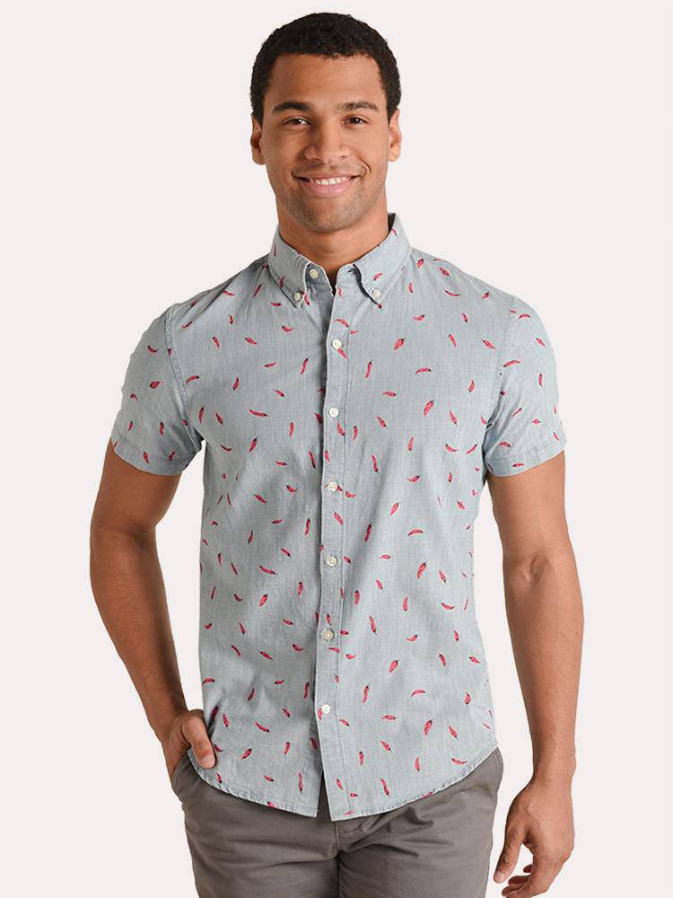 Bonobos Rivie Short Sleeve Slim Shirt - Saint Bernard
