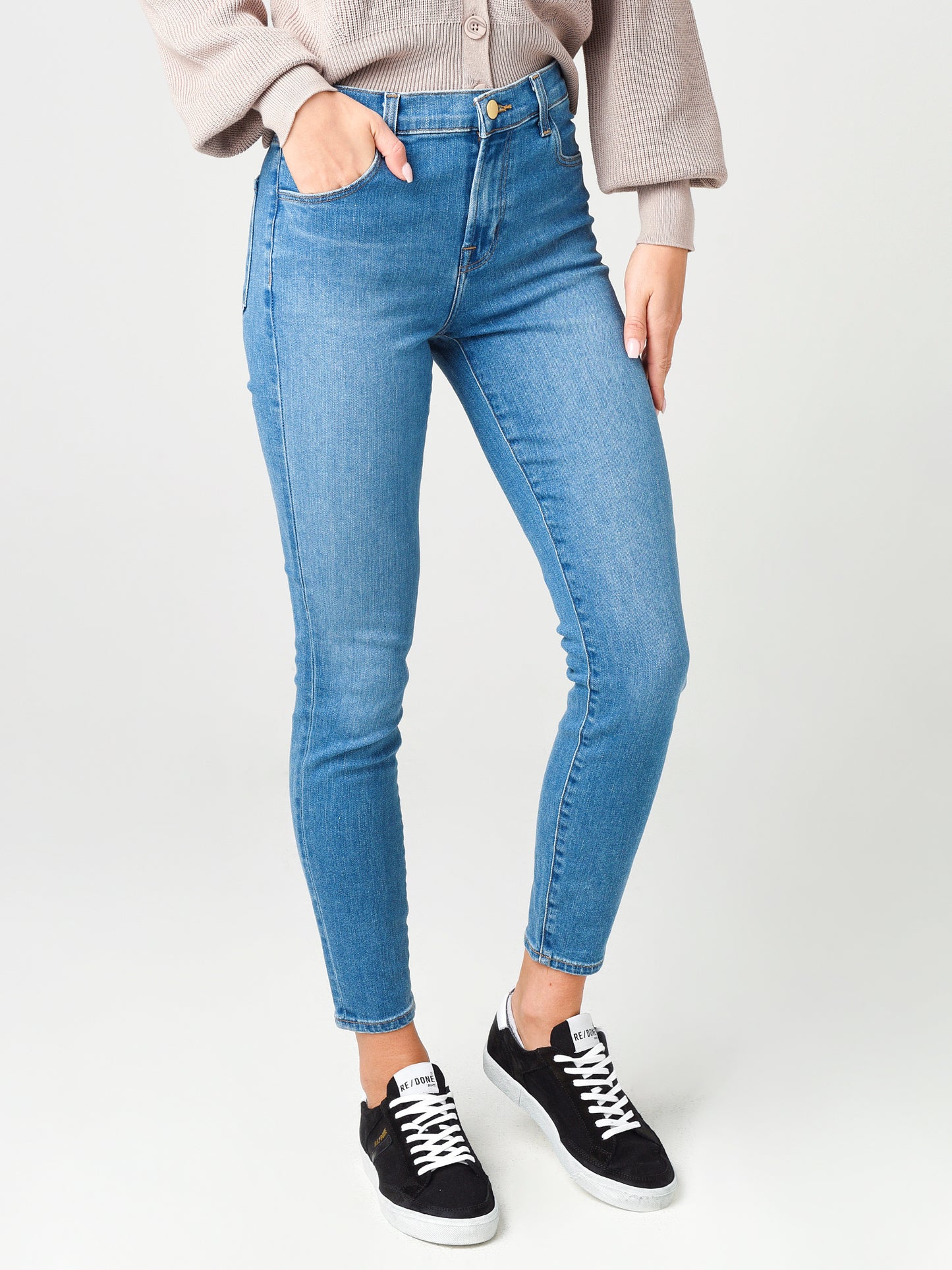 J Brand Women's Alana High Rise Crop Skinny Jean - Saint Bernard