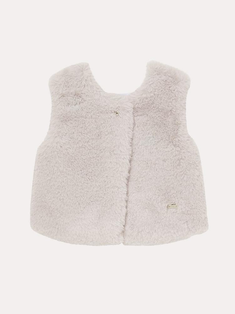 Mayoral Girls' Fur Vest - Saint Bernard