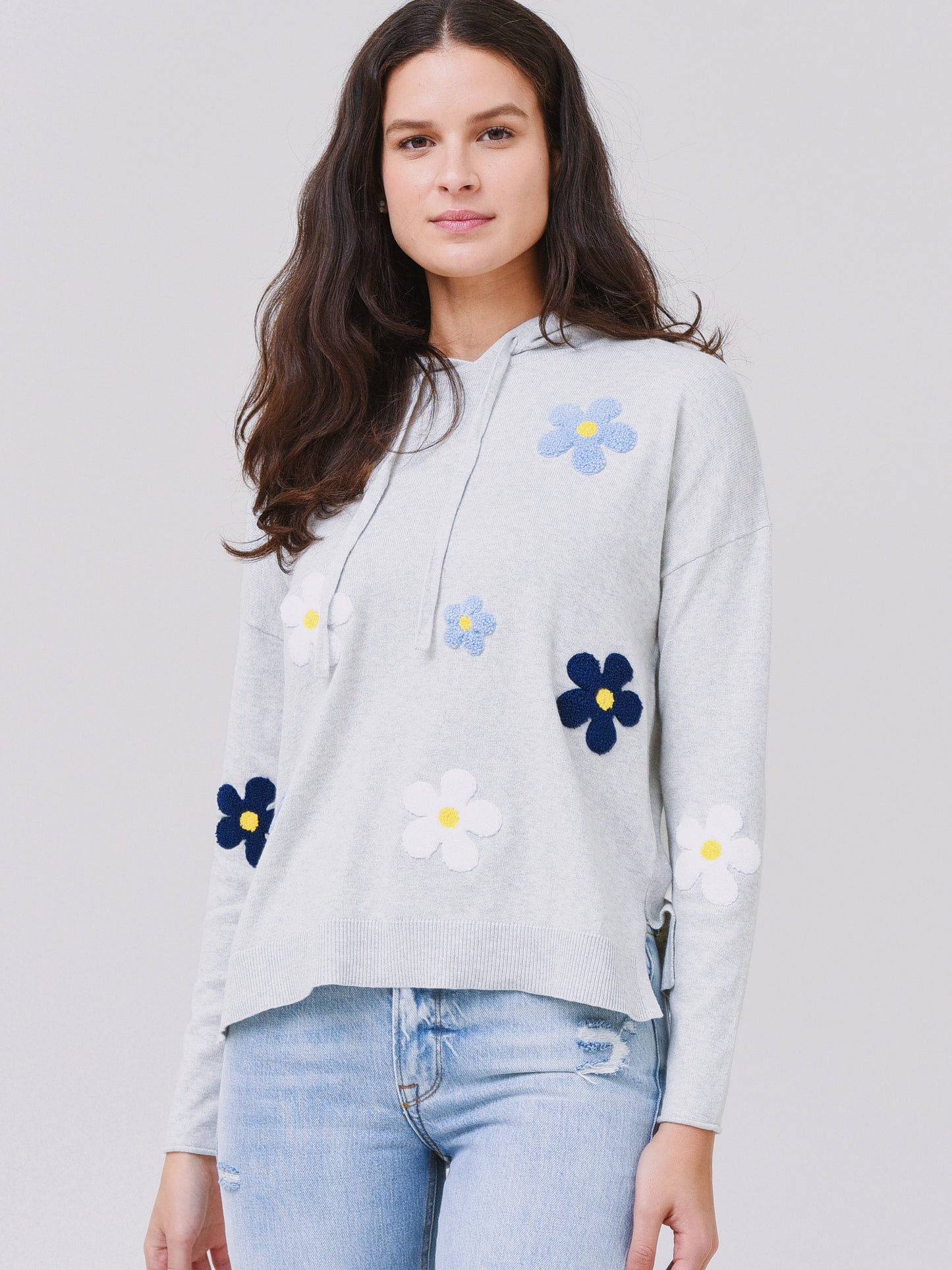 J Society Women's Hooded Flower Sweater