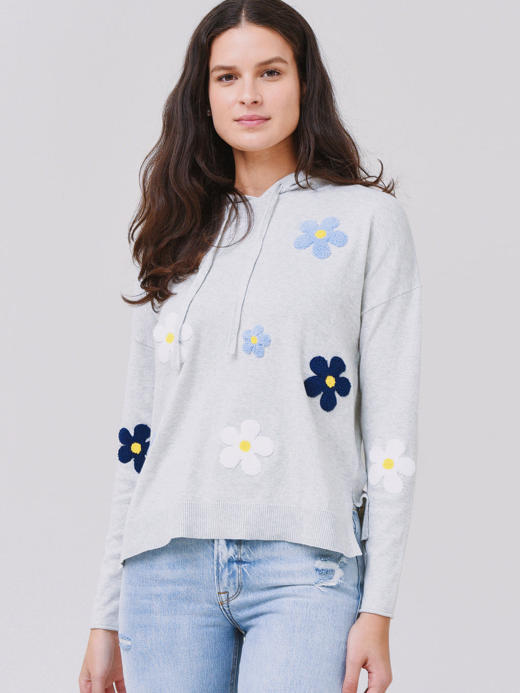 J Society Women's Hooded Flower Sweater - Saint Bernard