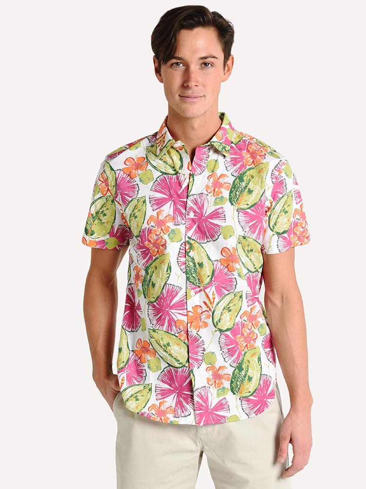 Bonobos Amalfi Premium Short Sleeve Shirt - Saint Bernard