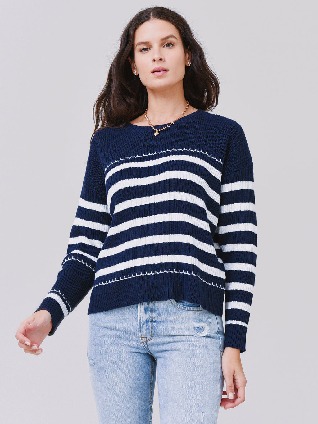 J Society Women's Striped Sweater - Saint Bernard