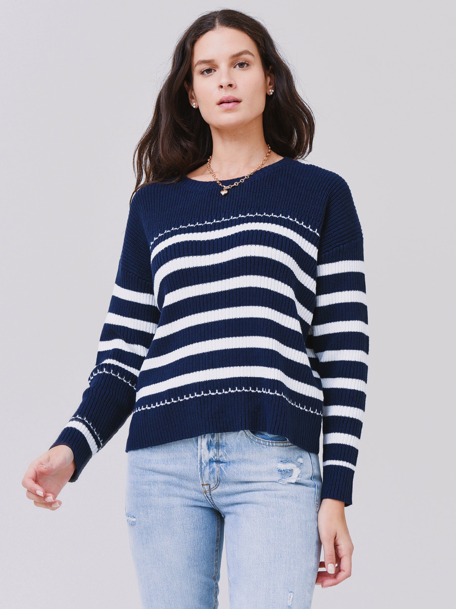 J Society Women's Striped Sweater - Saint Bernard
