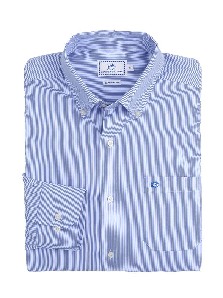 Southern Tide Watermark Tattersall Classic Sport Shirt - Saint Bernard