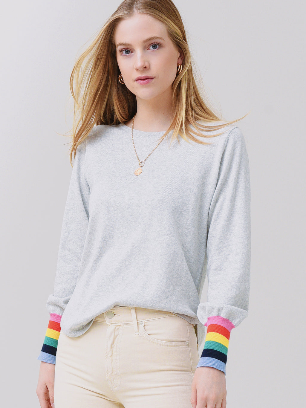 J. Society Women's Stripe Wrist Sweater - Saint Bernard