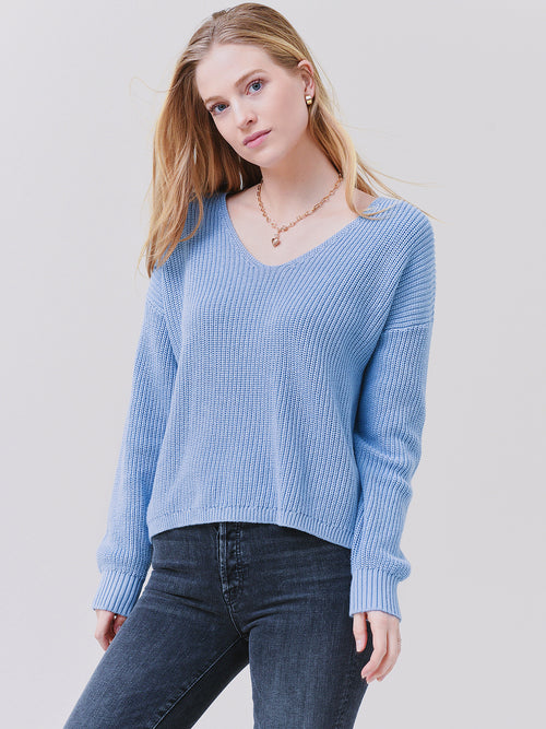 J. Society Women's Shaker V-Neck Sweater