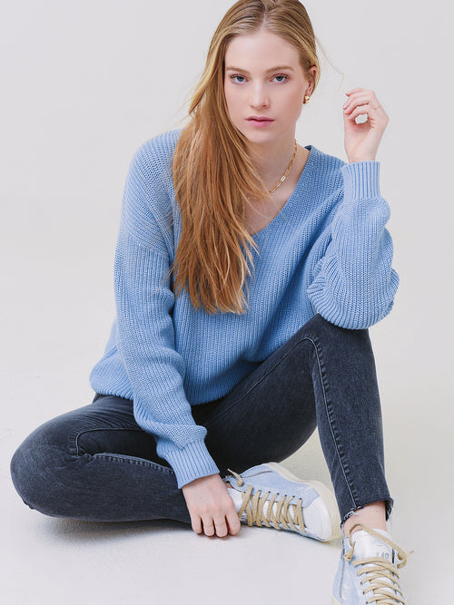 J. Society Women's Shaker V-Neck Sweater