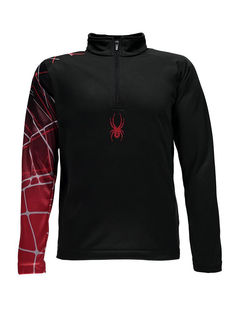 Spyder Boys' Linear Web Dry W.E.B Turtleneck Midlayer - Saint Bernard