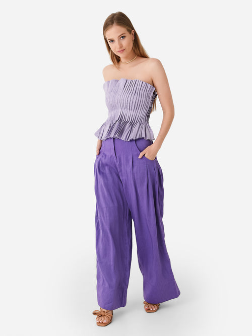 AJE Women's Equinox Pleated Wide Leg Pant