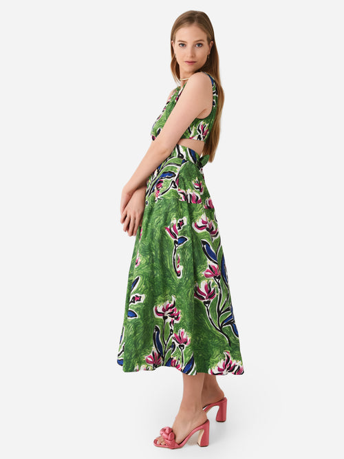AJE Women's Zorina Tie Midi Dress