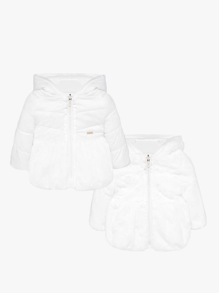 Mayoral Girls Reversible Fur Jacket - Saint Bernard