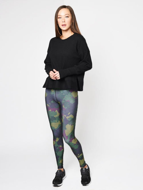 Terez Green Camo Stripe Legging