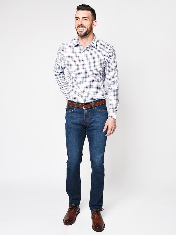 Bonobos Men's Tech Button Down Slim Shirt - Saint Bernard