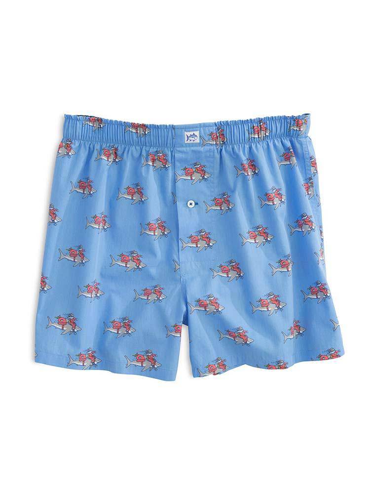 Southern Tide Great White Christmas Boxers - Saint Bernard