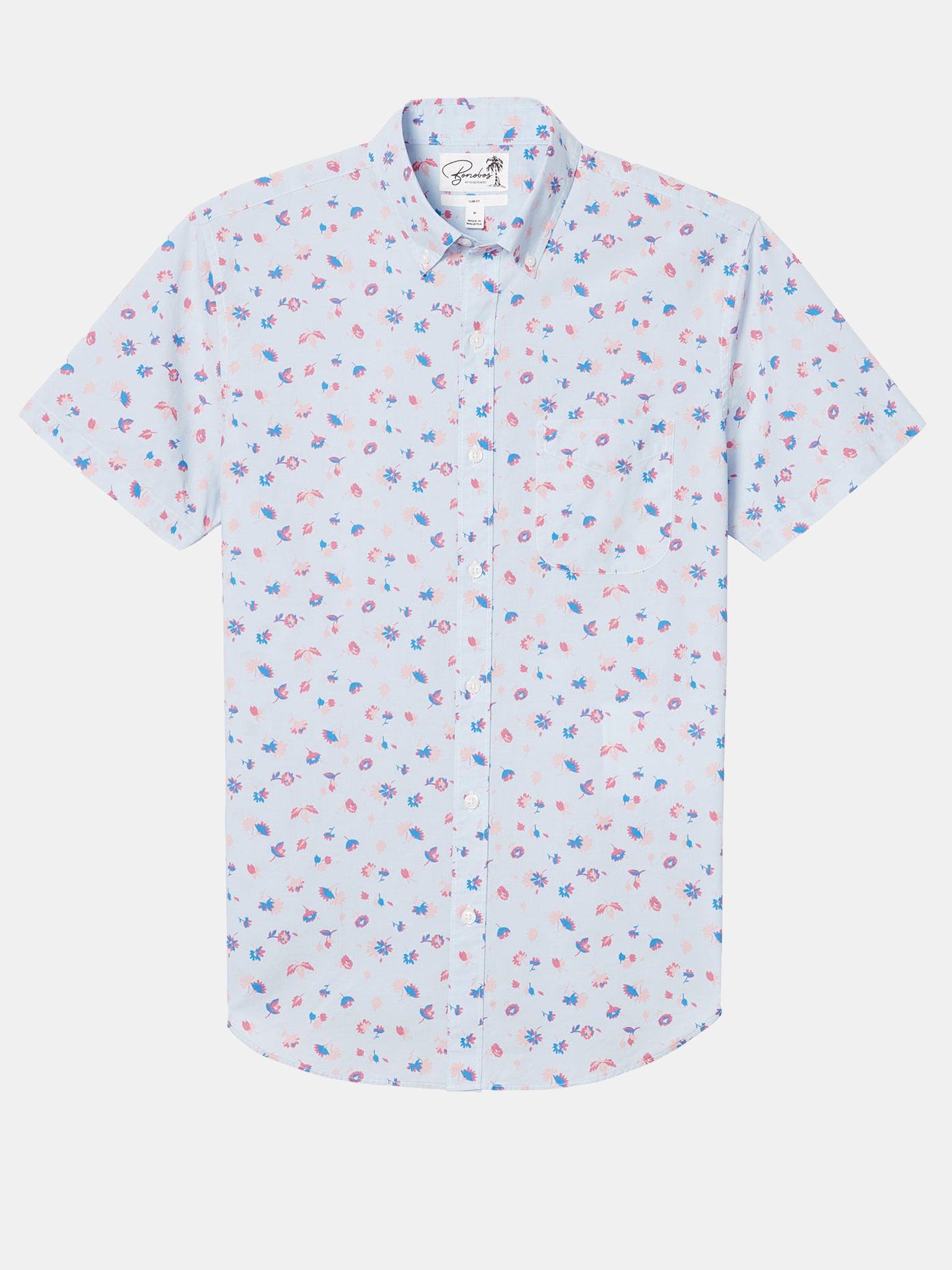 Bonobos Riviera Short Sleeve Slim Shirt - Saint Bernard