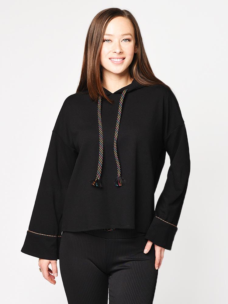 Terez Ponte Bell Sleeve Hoodie - Saint Bernard