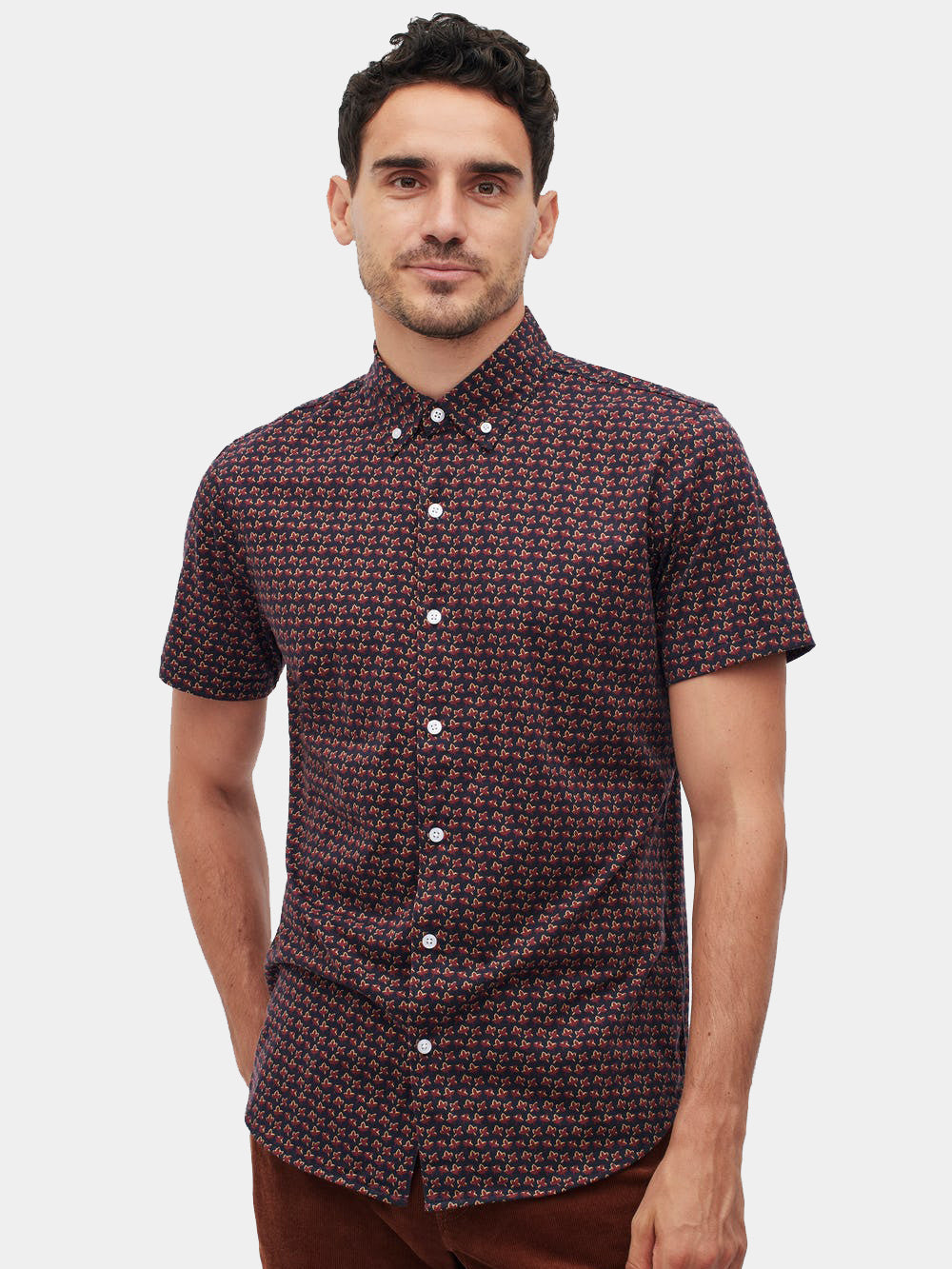 Bonobos Men's Jersey Riviera Short Sleeve Shirt - Saint Bernard