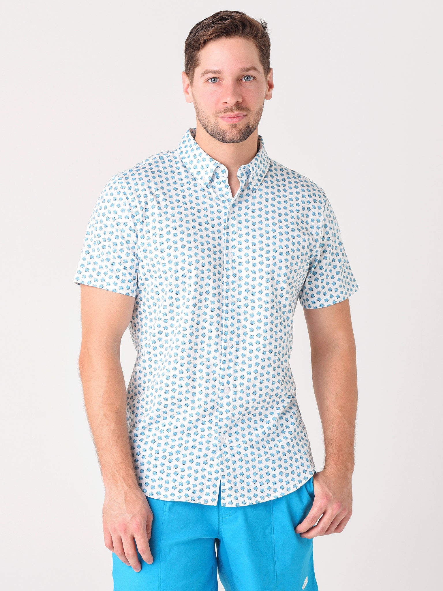 Bonobos Men's Jersey Riviera Short Sleeve Shirt - Saint Bernard