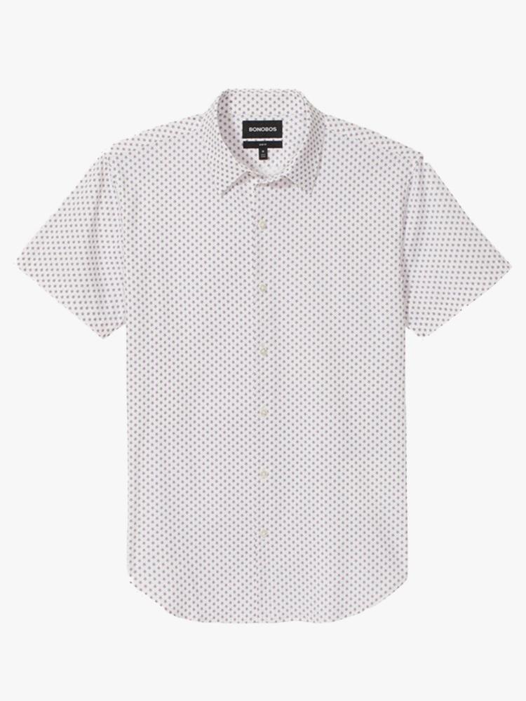 Bonobos Tech Short Sleeve Button Down Slim Fit Shirt - Saint Bernard