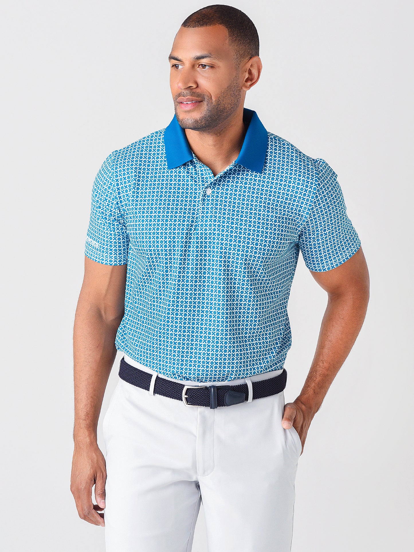 Bonobos Men's Performance Print Golf Polo Saint Bernard